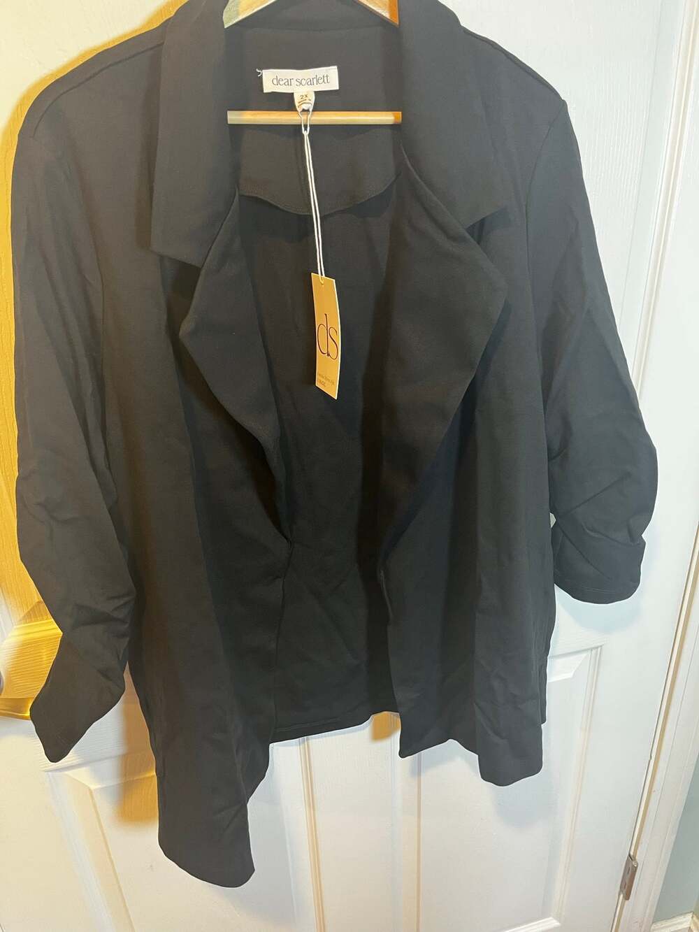 Black open blazer